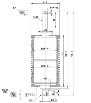 TD-40.5/1250-25C1J1 ZW32断路器灭弧室